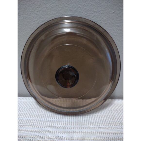 Pyrex Corning Vision V 1.5 C 7.25" glass AMBER round replacement LID Cover - Picture 1 of 3